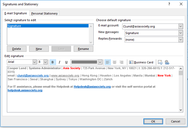 Adding or Modifying a Signature – Asia Society