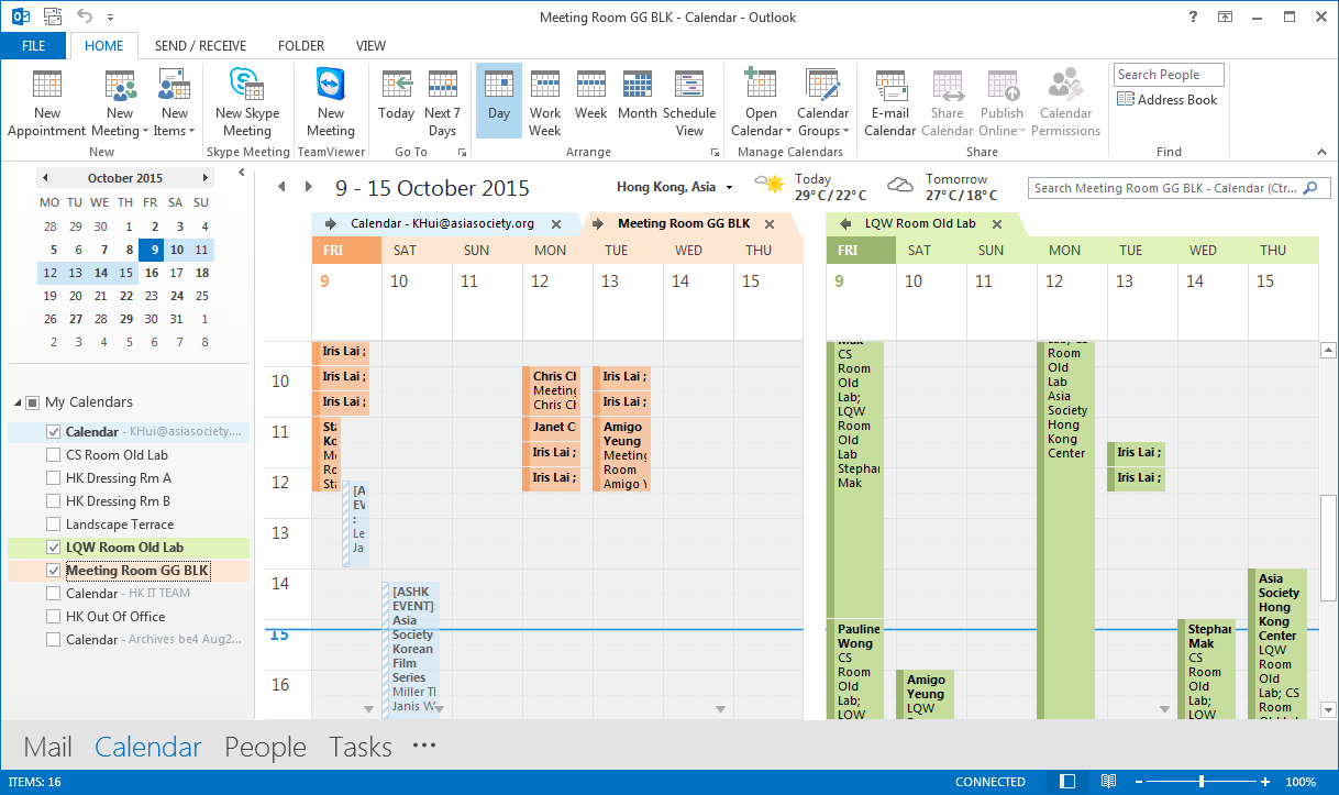 View Calendar of Room – Asia Society